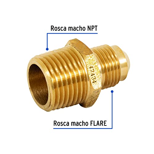 Brass Nipple Terminal, 3/8 X 1/2 '