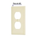 Truper 46406 / PPDO-S - Double Plastic WallPlate, Standard