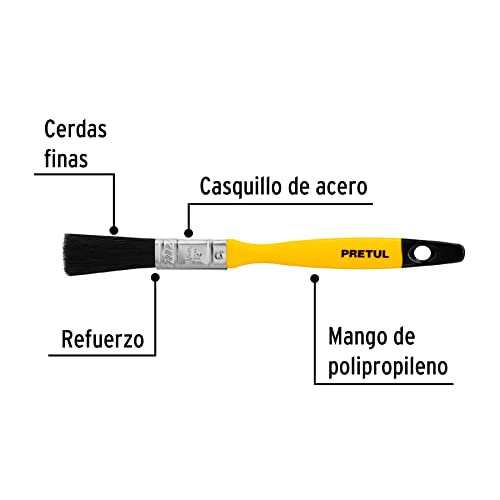 Brush, Plastic Handle, 1/2 ', Pretul