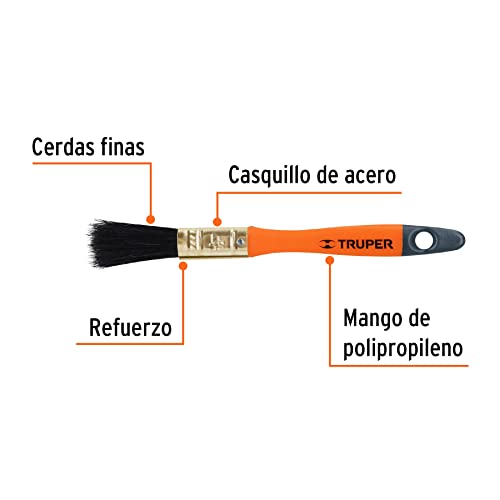 Truper 14480 / BRT-1/2 - 1/2" Plastic Handle Paint Brushe