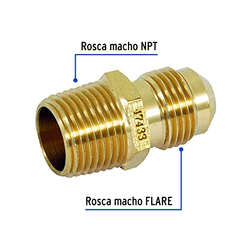 Brass Nipple Terminal, 3/8 X 3/8