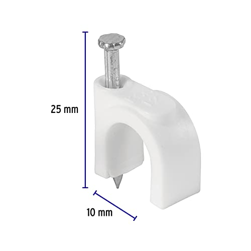 Cleat Curve, 10 Mm, White, 20 Parts Bag