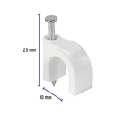 Cleat Curve, 10 Mm, White, 20 Parts Bag