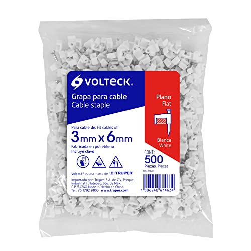 Flat Cable Clamp, 3 X 6 Mm, White, Bag 20 Pcs