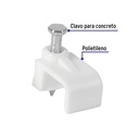 Cleat Flat Cable, 6 X 9.5 Mm, White, Bag 20 Pcs