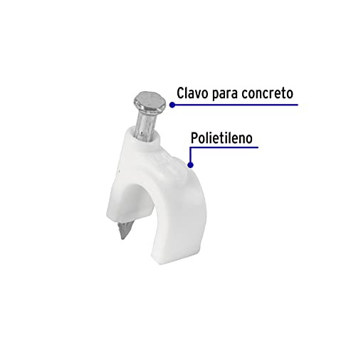 Cleat Curve 6 Mm, White, 20 Parts Bag