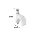Cleat Curve 6 Mm, White, 20 Parts Bag