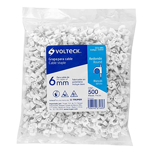 Cleat Curve 6 Mm, White, 20 Parts Bag