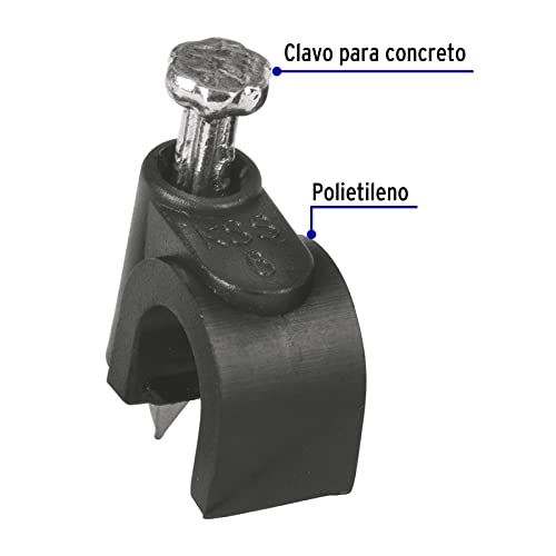 Cleat Curve 6 Mm, Black, Bag 20 Parts