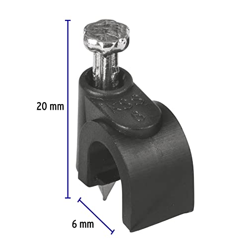 Cleat Curve 6 Mm, Black, Bag 20 Parts