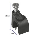 Cleat Curve 6 Mm, Black, Bag 20 Parts