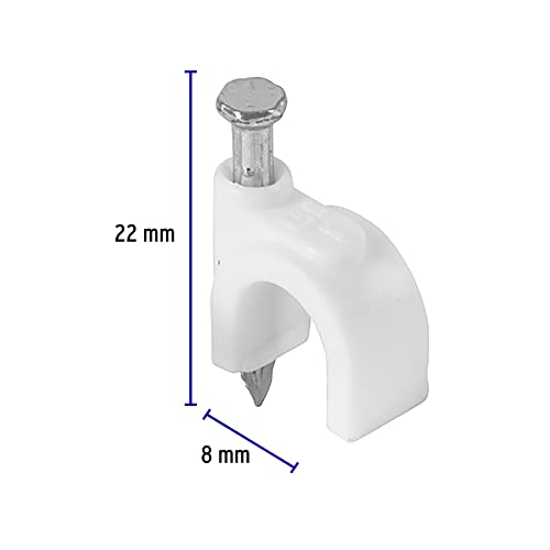 Cleat Curve, 8 Mm, White, 20 Parts Bag