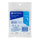 Cleat Curve, 8 Mm, White, 20 Parts Bag