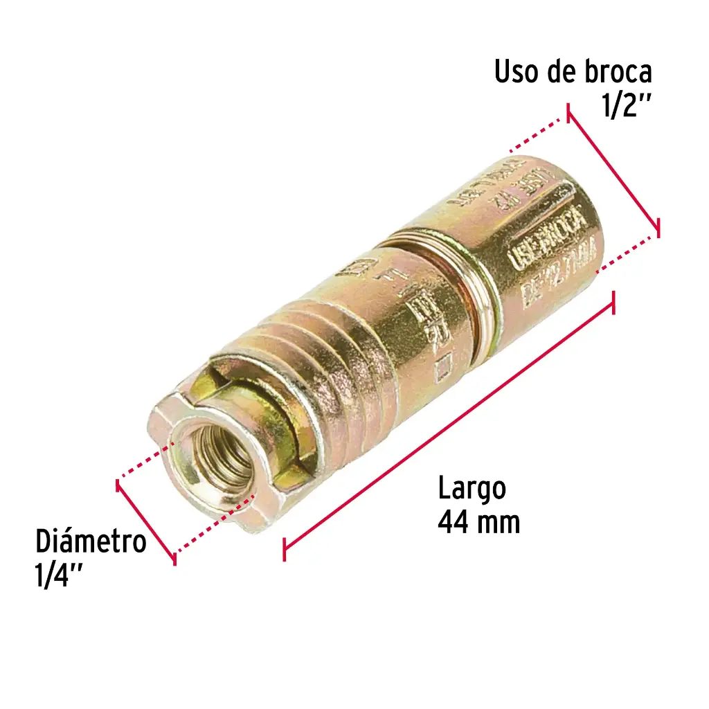 TAQUETE EXPANSIVO 1/4 Z PIEZA TRUPER 47364