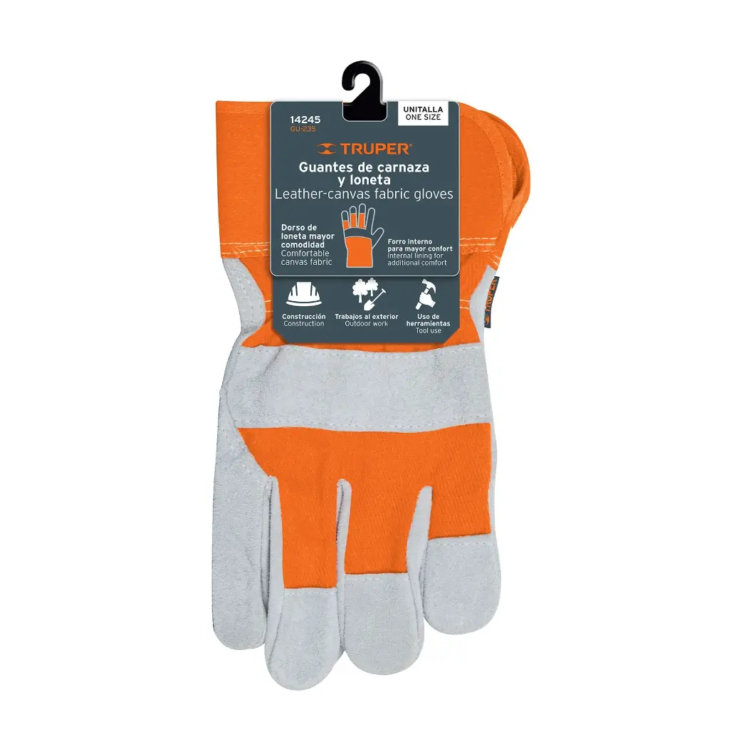 GUANTES CARNAZA/LONA TRUPER 14245 GU-235