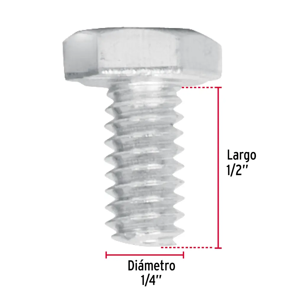 TORNILLO HEX 1/4 X 1/2P FIERO 44556 TORM-1/4X1/2