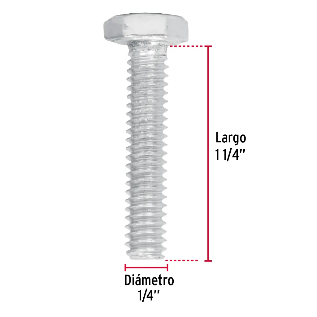 TORNILLO HEX 1/4 X 1-1/4 FIERO 44559