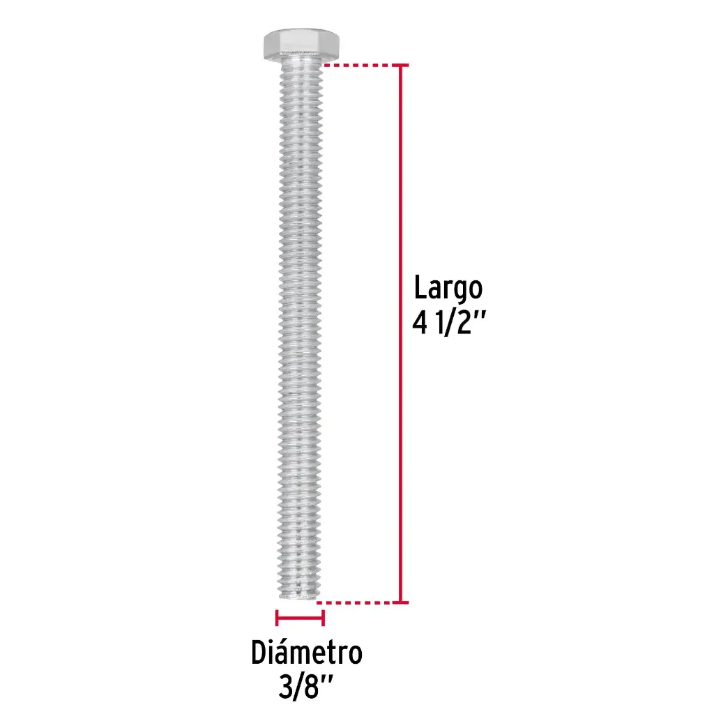 TORNILLO HEX 3/8 X 4-1/2P 15PZ FIERO 44651 TORM-3/8X4-1/2