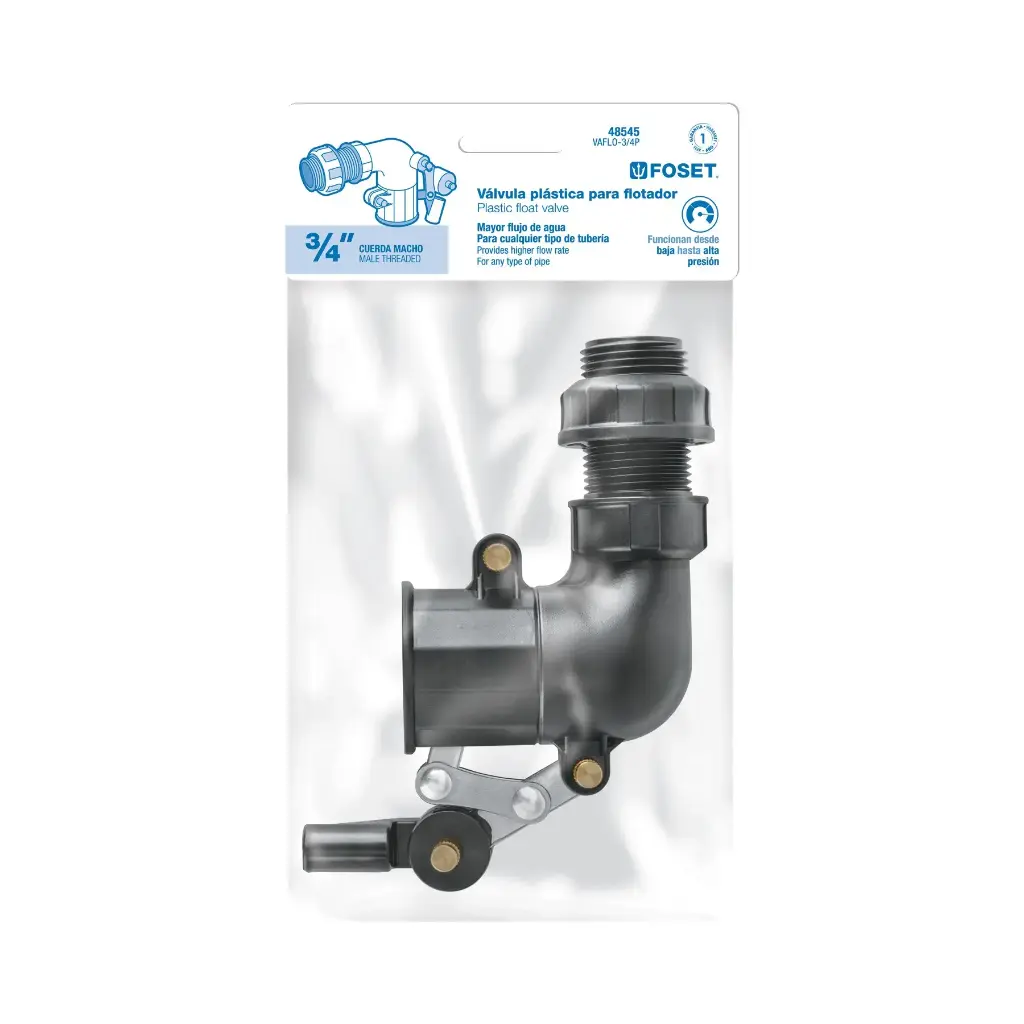 VALVULA LLENADO 3/4 TINACO PLASTICO FOSET 48545 VAFLO-3/4P