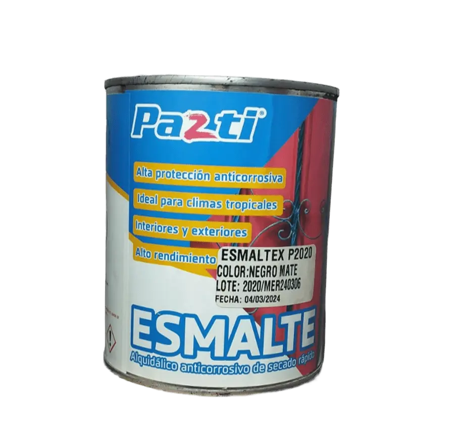 ESMALTE 1L NEGRO MATE PAZTI