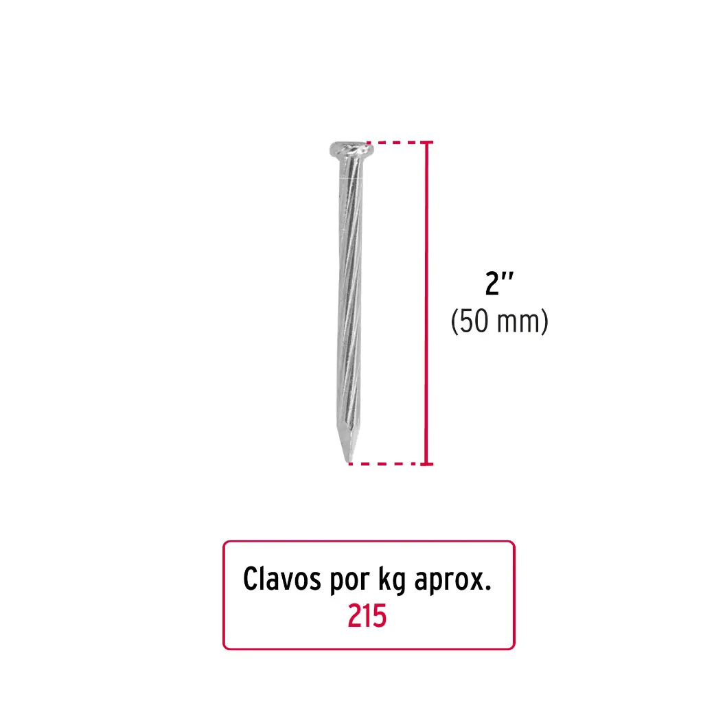 CLAVO CONCRETO 2PULG FIERO 44123 CLC-1KG