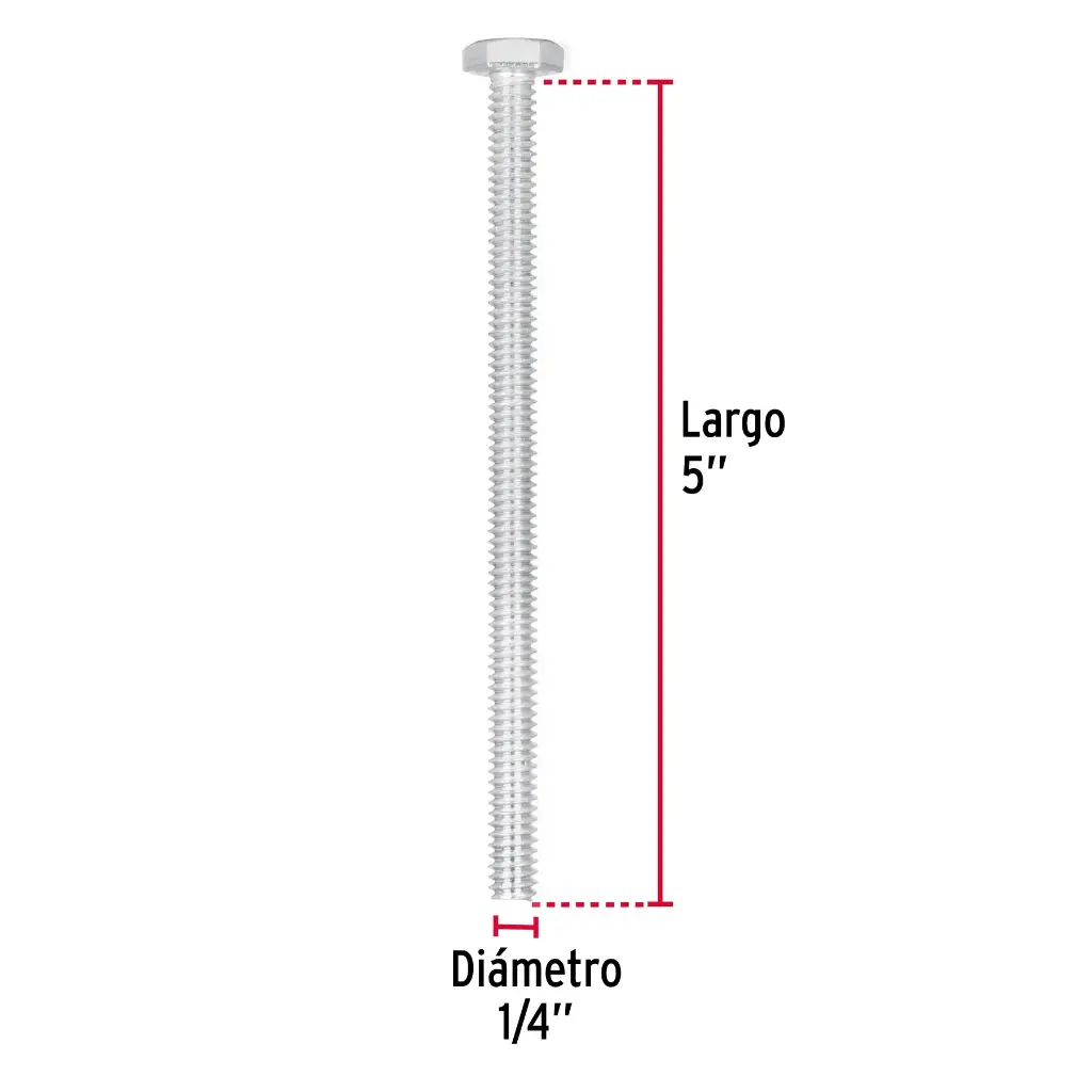 TORNILLO HEX 1/4 X 5P FIERO 44640