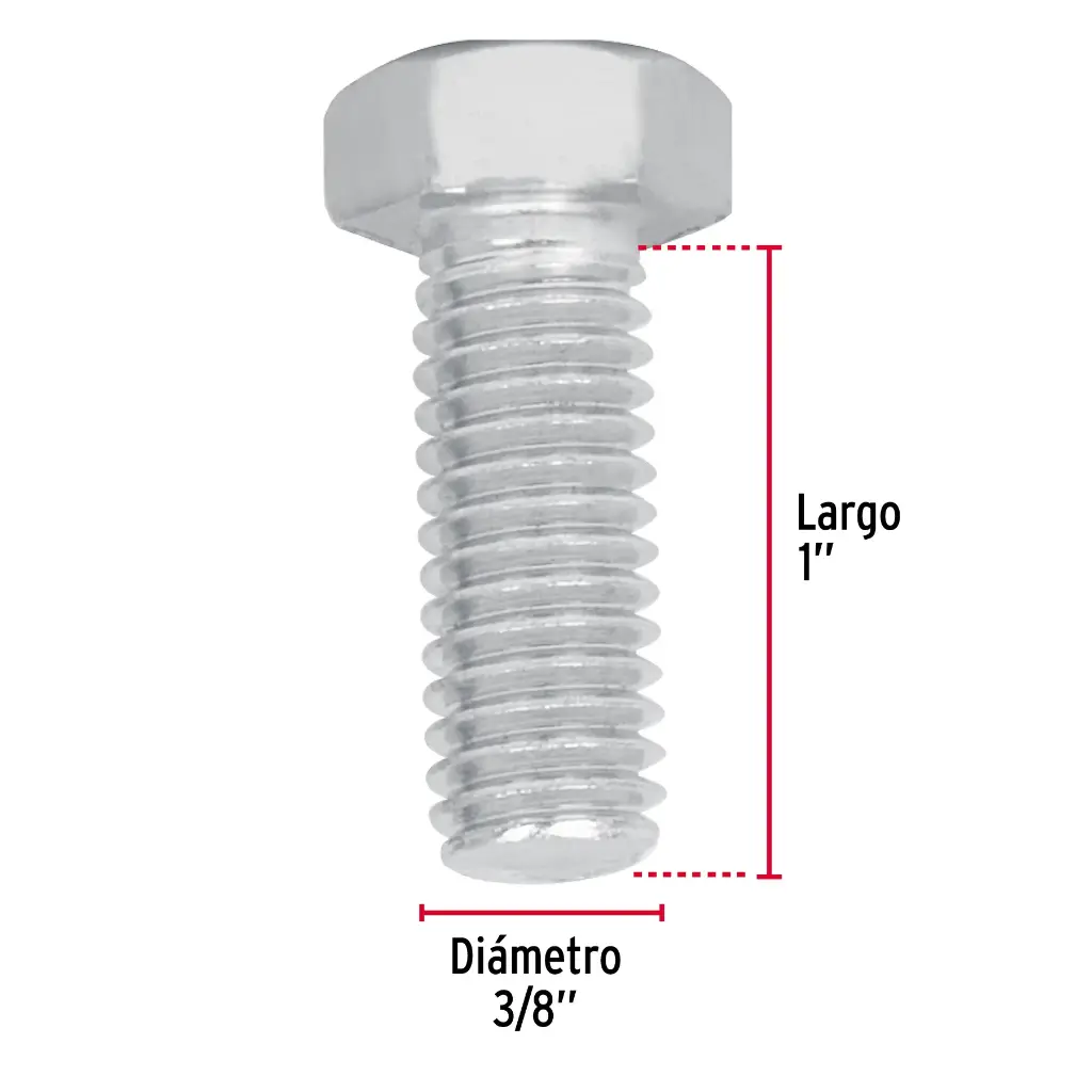 TORNILLO HEX 3/8 X 1P FIERO 44575 TORM-3/8X1