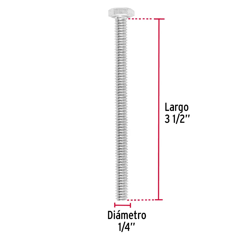 TORNILLO HEX 1/4 X 3-1/2P FIERO 44632 TORM-1/4X3-1/2