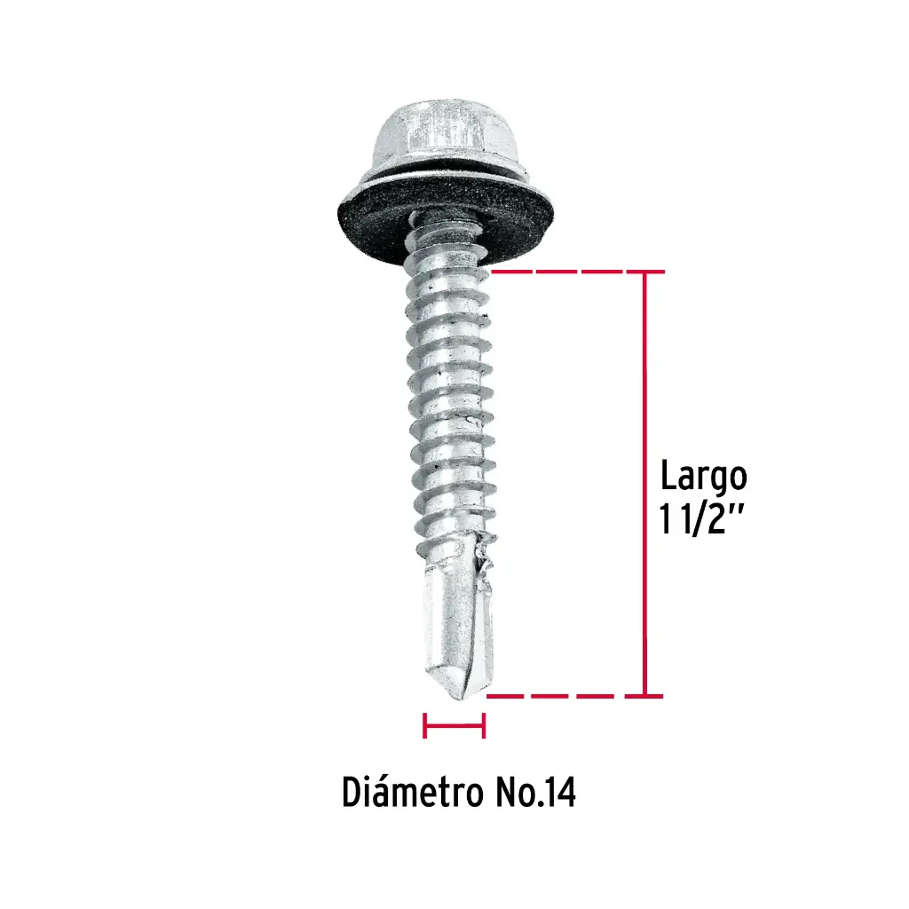 PIJA BROCA 1/4 X 1-1/2 ROND FIERO 44408 BR-1-1/2R
