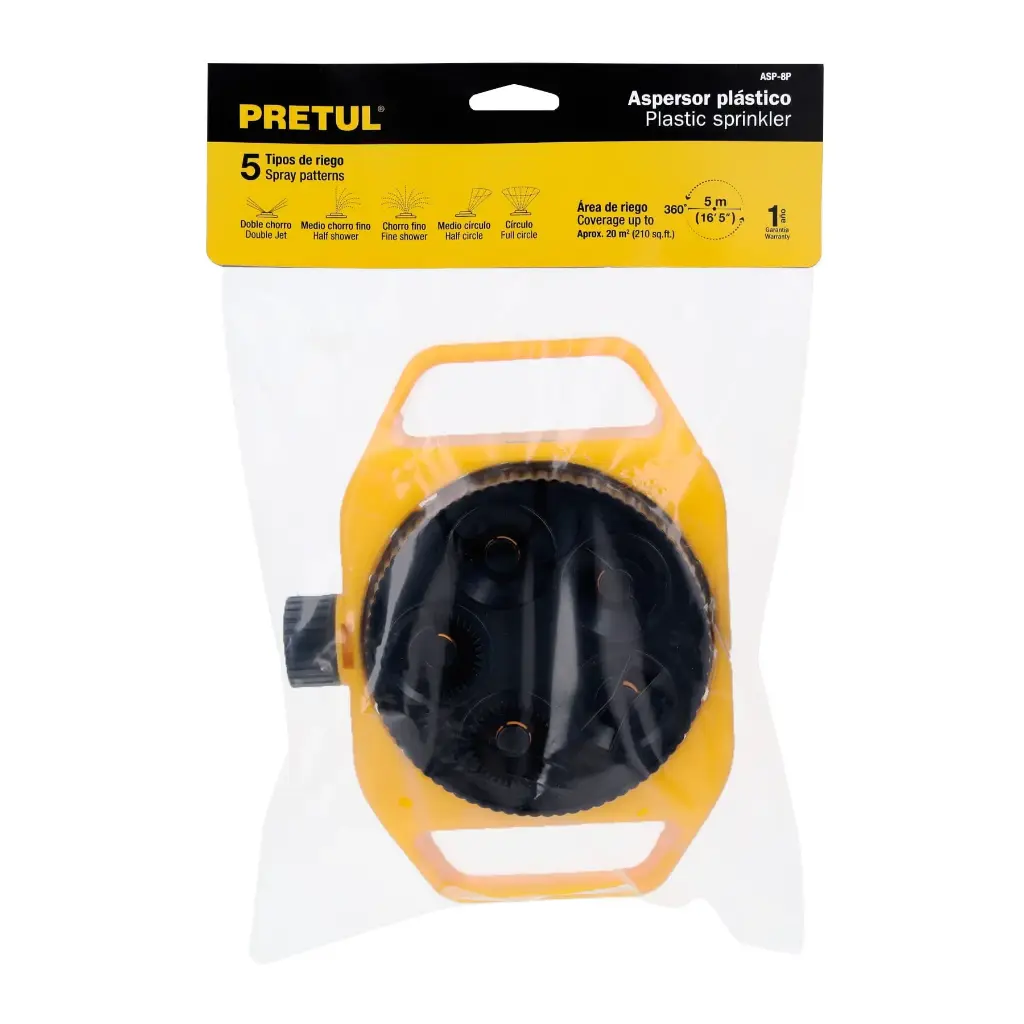 ASPERSOR CUAD 5 POS PRETUL ASP-8P 20067