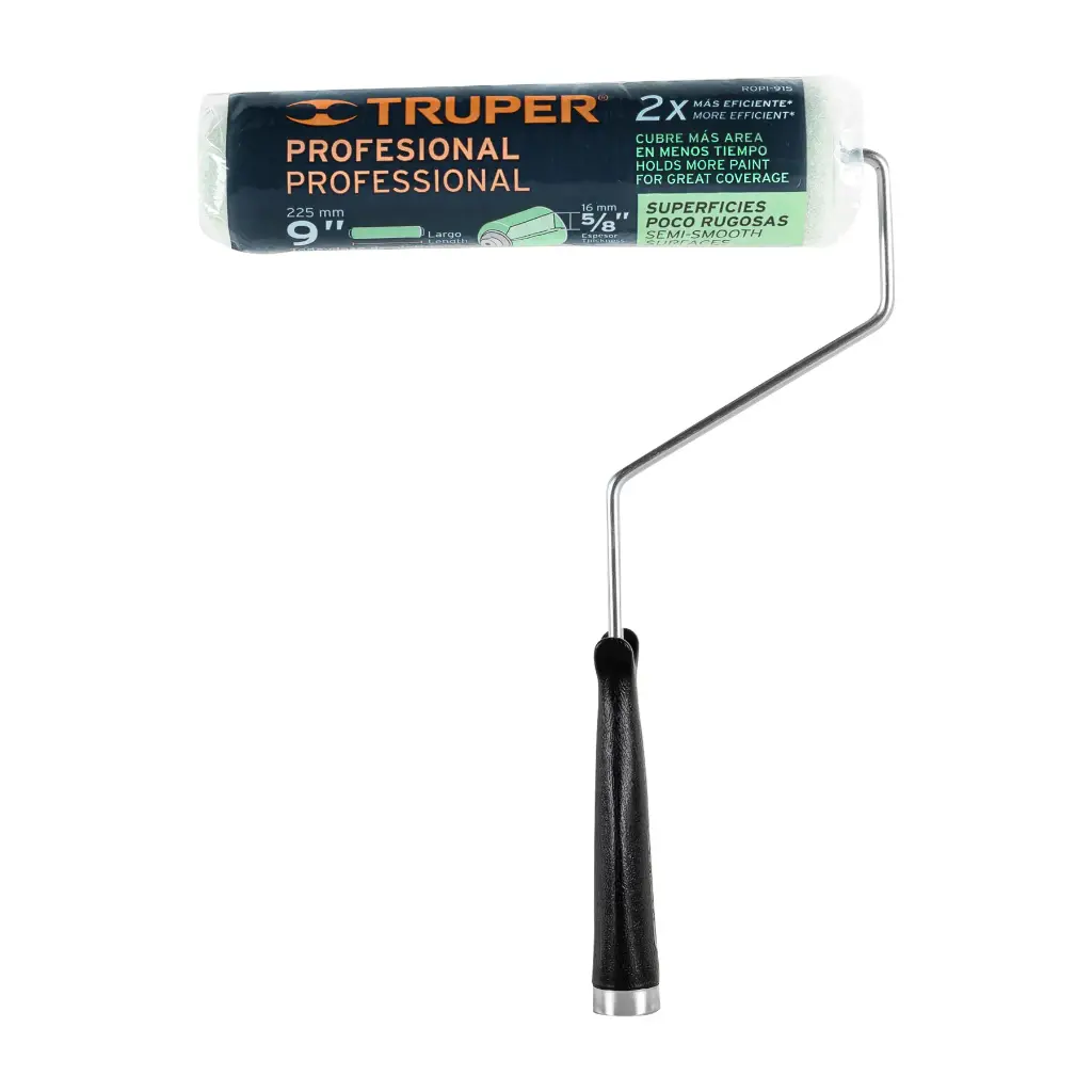 RODILLO VERDE 9 X 5/8 LISA TRUPER 13876 ROPI-915