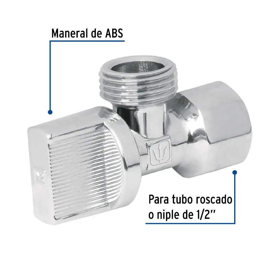 LLAVE ANGULAR PLANA CUERPO LATON 1/4V FOSET 49110 ANG-01