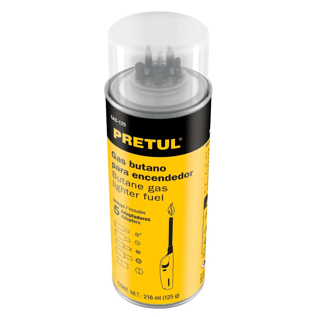 GAS BUTANO ENCENDEDOR 216ML PRETUL 25131 GAS-125