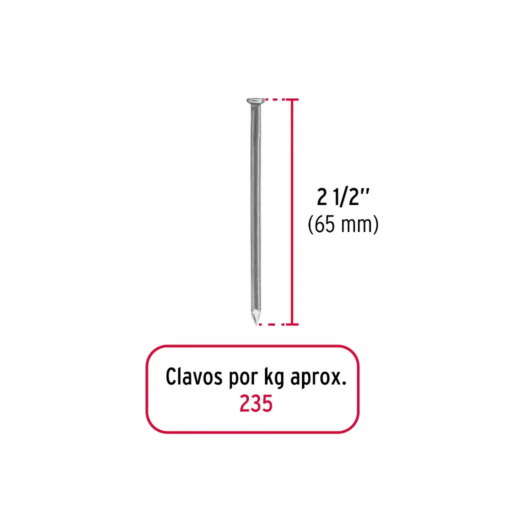CLAVO MADERA 2-1/2 FIERO 45022 1KG
