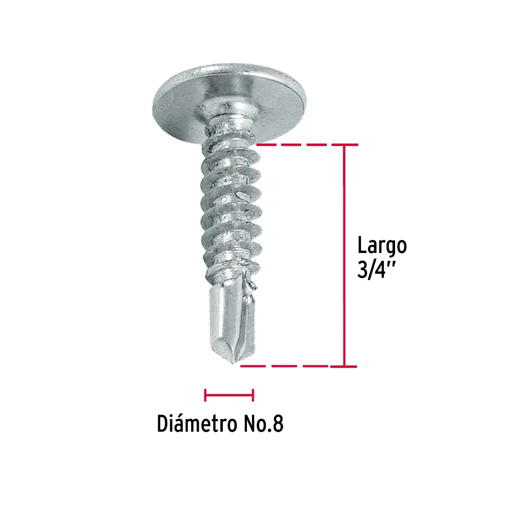 PIJA BROCA C/CRUZ 8 X 3/4 FIERO 44646 1PZ