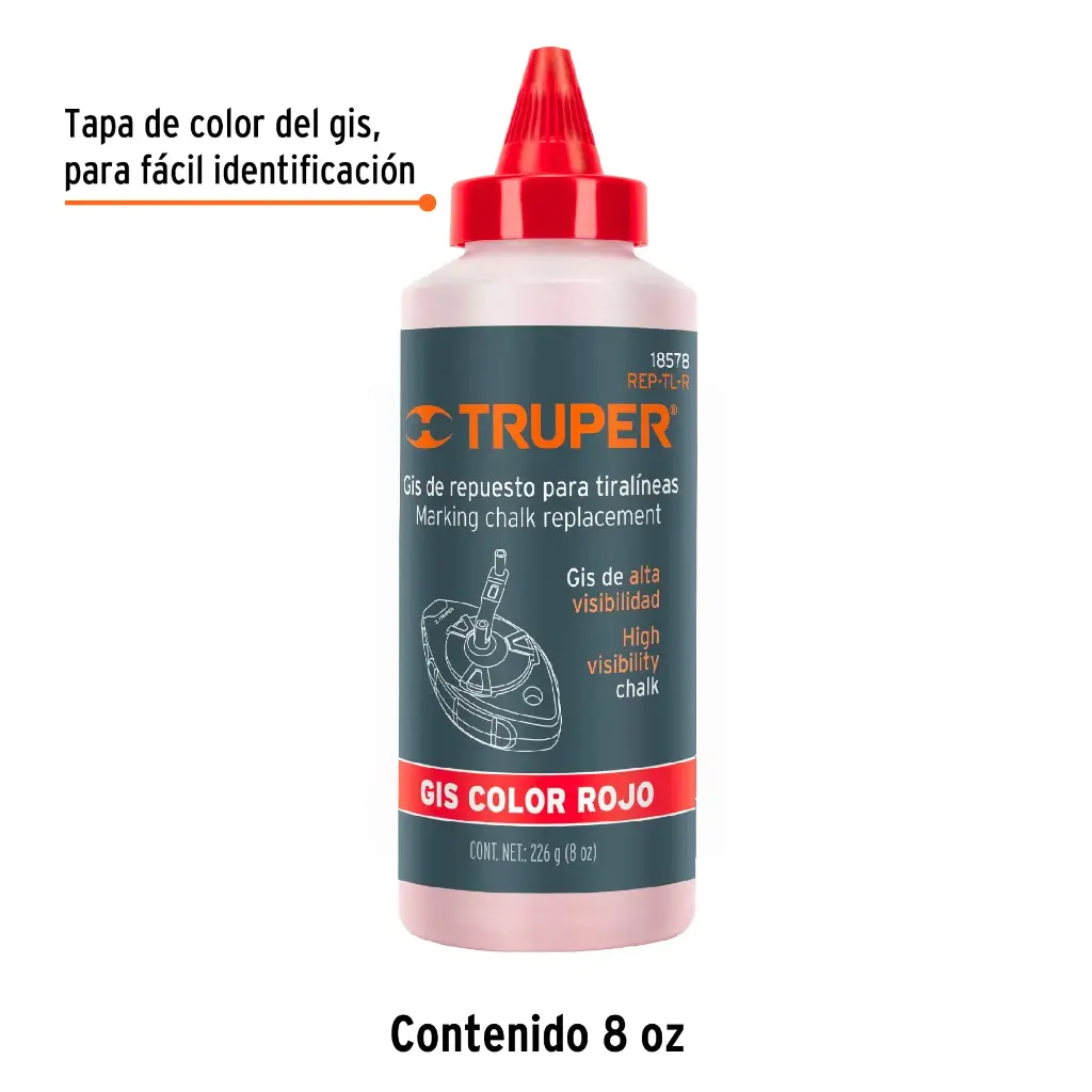 GIS ROJO TIRALINEA 226G TRUPER 18578 REP-TL-R