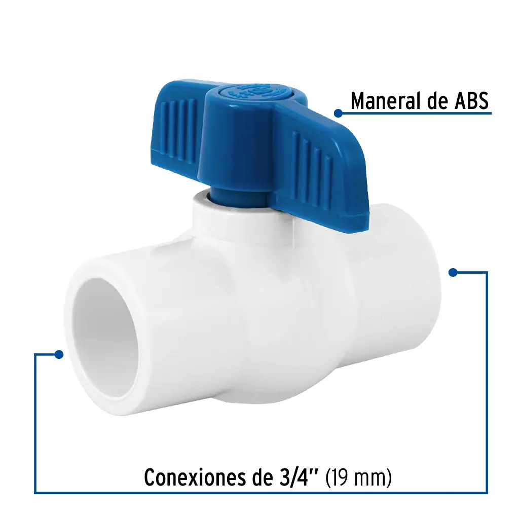 PVC VALVULA ESFERA 3/4 CEMENTAR ROJA/FOSET 49157