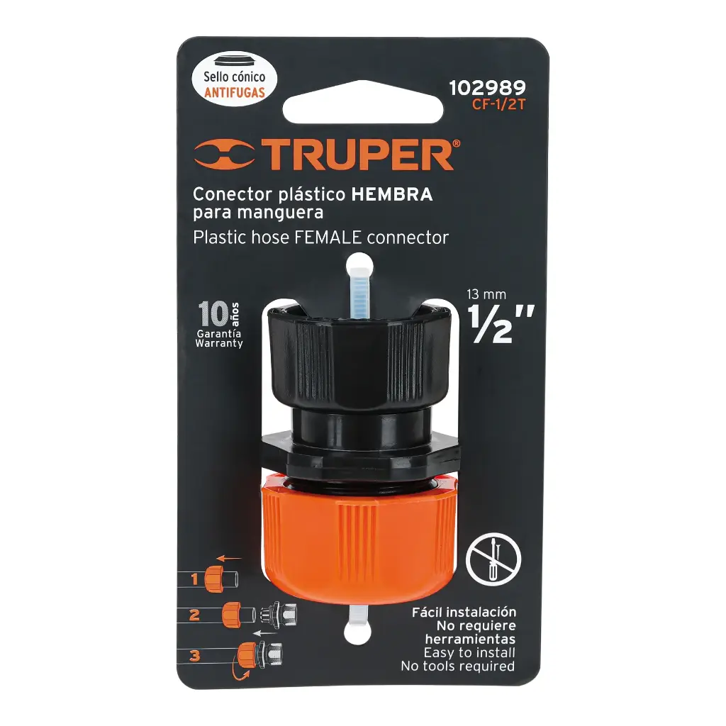 CONECTOR HEMBRA 1/2 TUERCA AJUST MAN TRUPER 102989 CF-1/2T