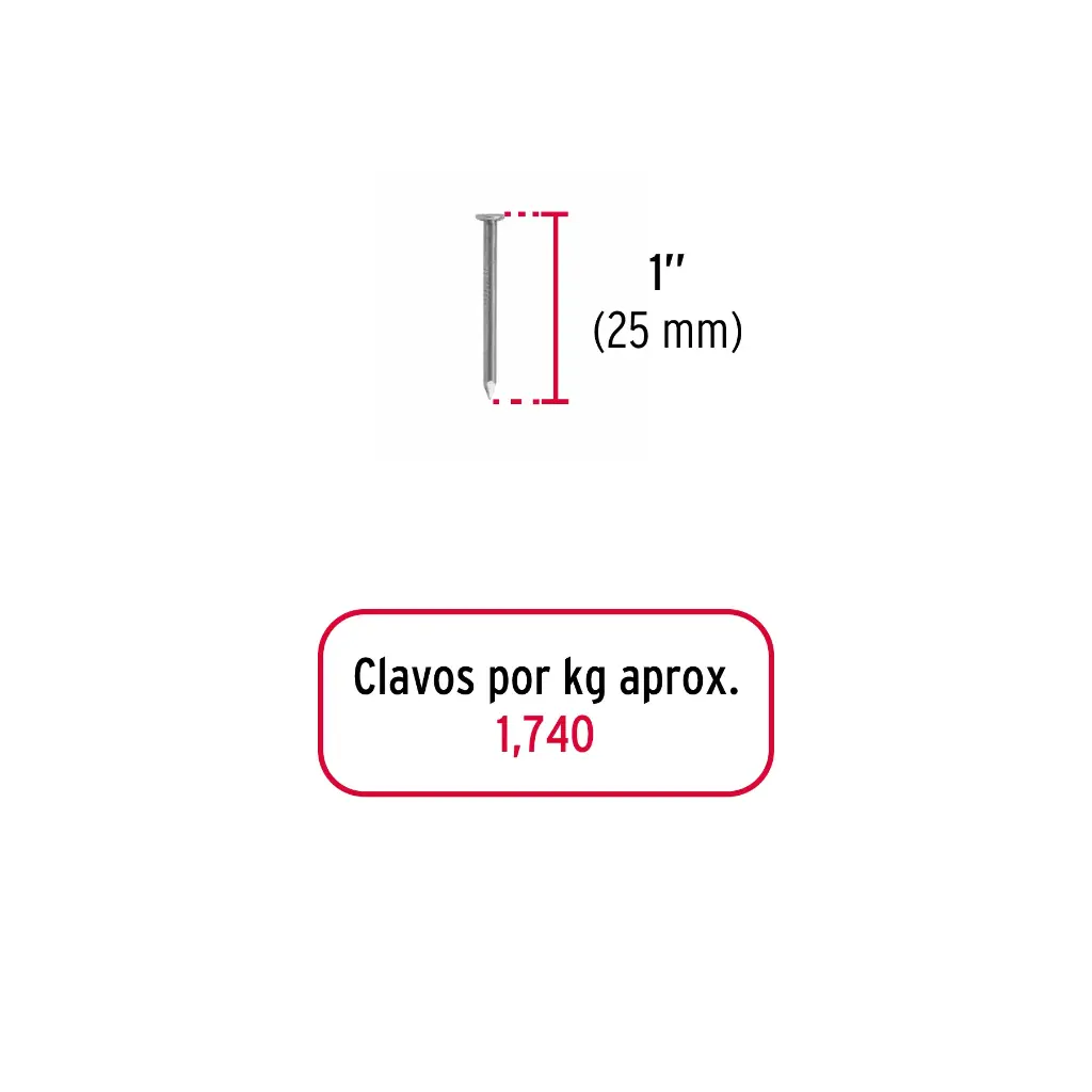 CLAVO MADERA 1 FIERO 1KG 44813 