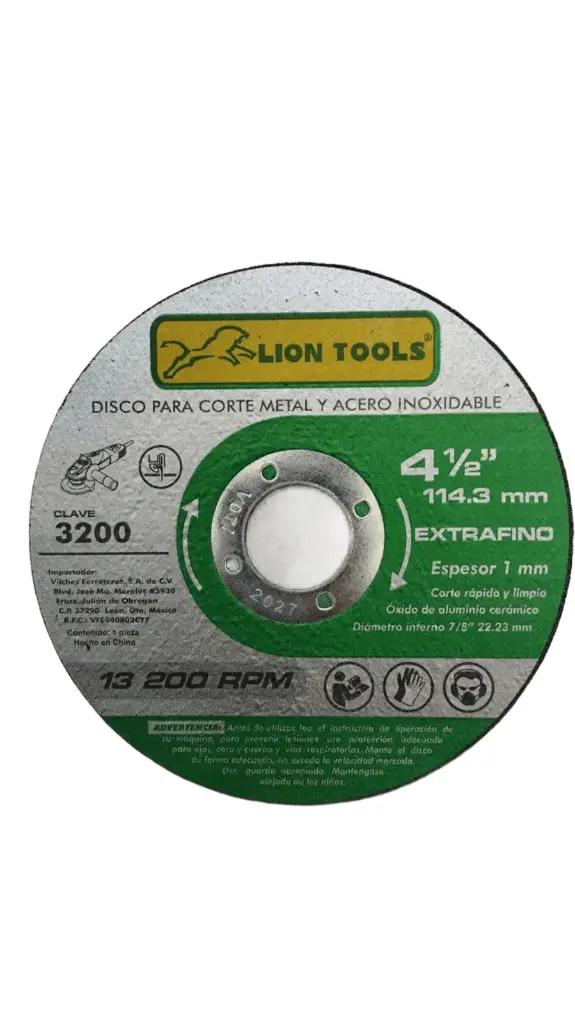 DISCO DE CORTE LION TOOLS 3200 4 1/2 P