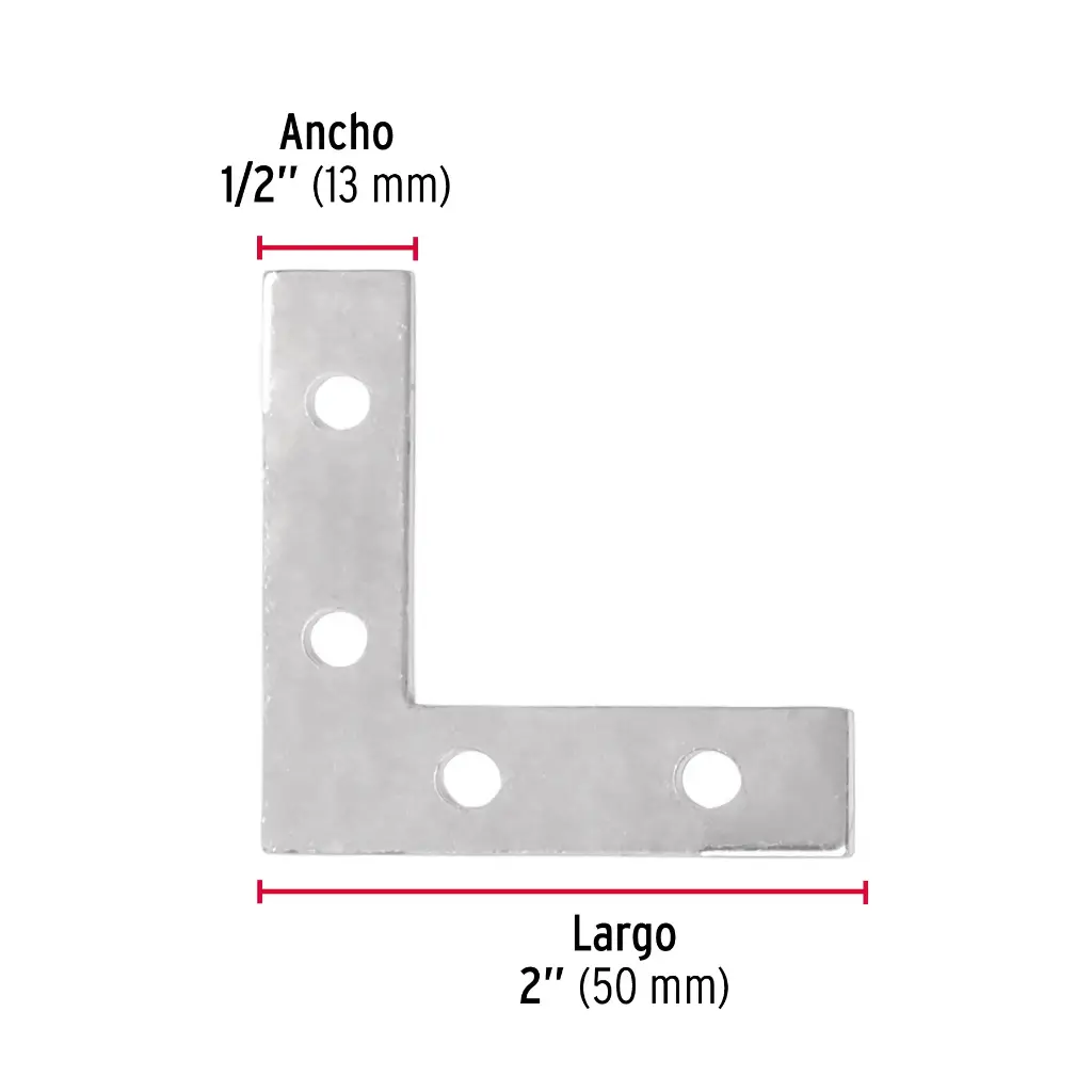 ESCUADRAS PLANAS CANTONERAS 2" 1PZ 41039