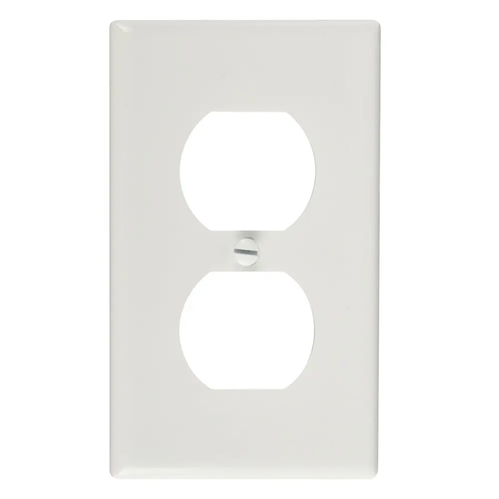 PLACA PARA CONTACTO DUPLEX PLASTICA BLANCA