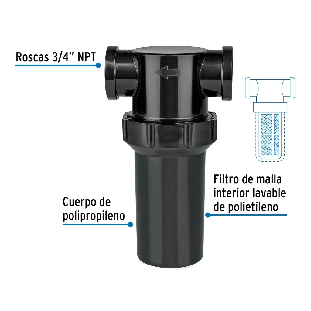 FILTRO DE AGUA PARA TINACO POLIPROPILENO