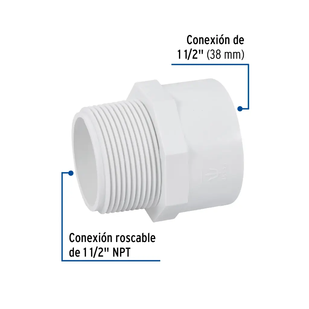 PVC MACHO 1 1/2 FOSET 45546