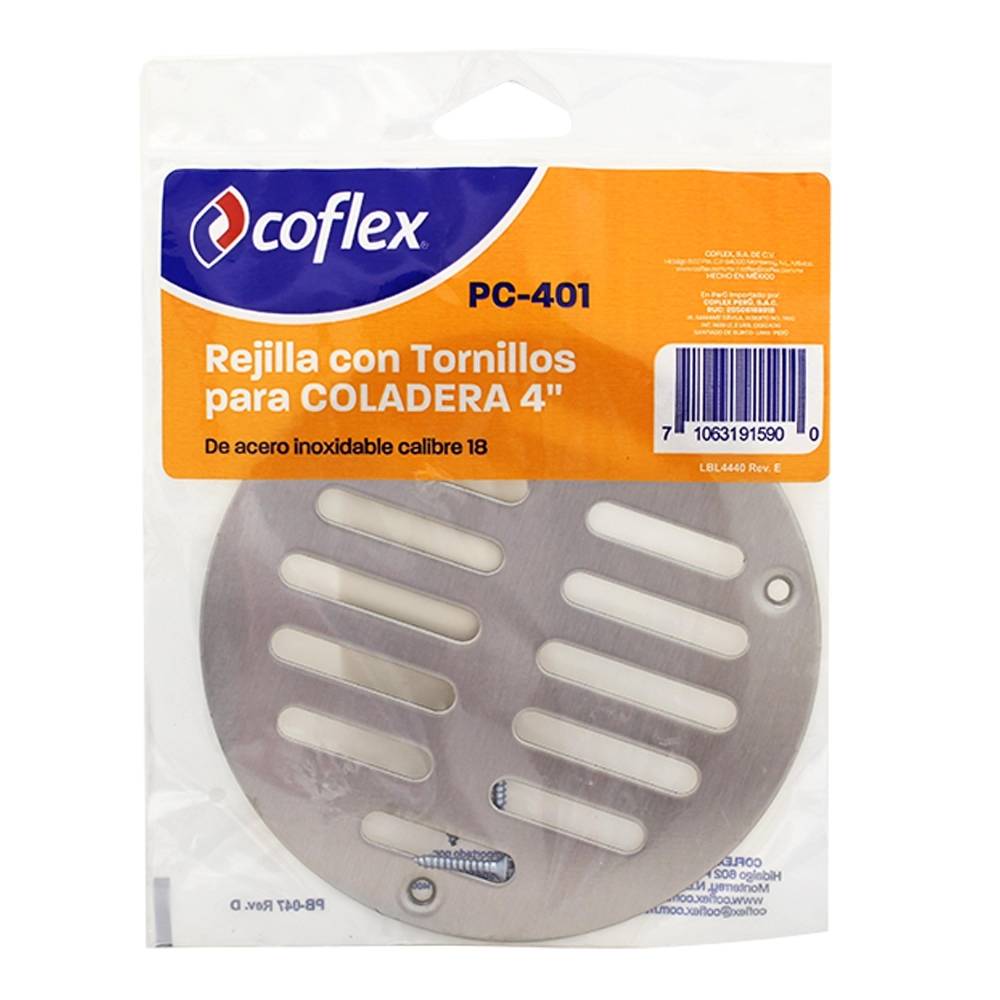 REJILLA COLADERA TORNILLO 4 COFLEX PC-40