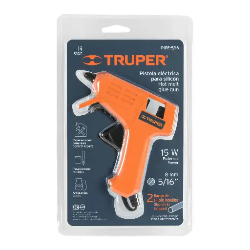 PISTOLA SILICON 15W 5/16 TRUPER 17535 PIPE8/16