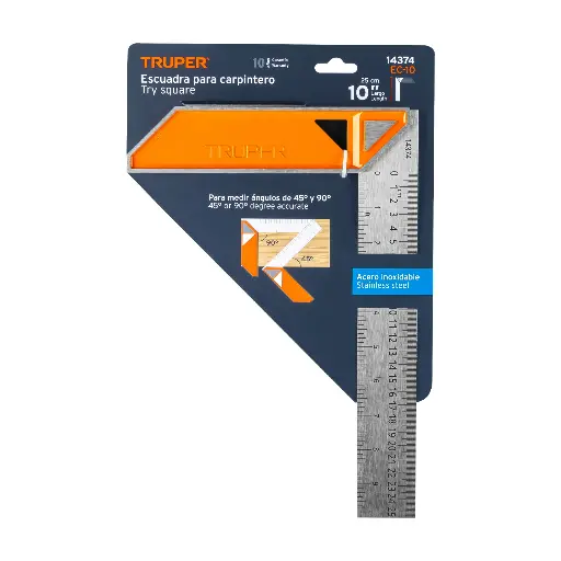 ESCUADRA CARPINTERO 10P TRUPER EC-10 14374