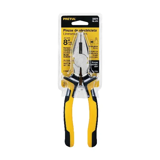 PINZA ELECTRICISTA 8"  PRETUL 22674 PEL-8PX