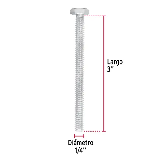 TORNILLO HEX 1/4 X 3P FIERO 44563