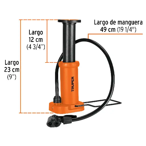 BOMBA AIRE PEDAL 60 PSI TRUPER 101667